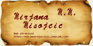 Mirjana Misojčić vizit kartica